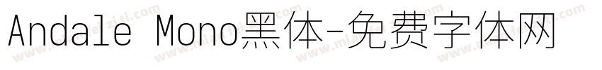 Andale Mono黑体字体转换